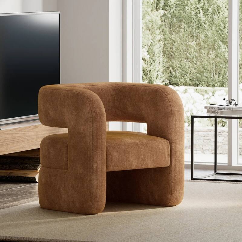 Full Assembled Upholstered Accent Chair For Living Room