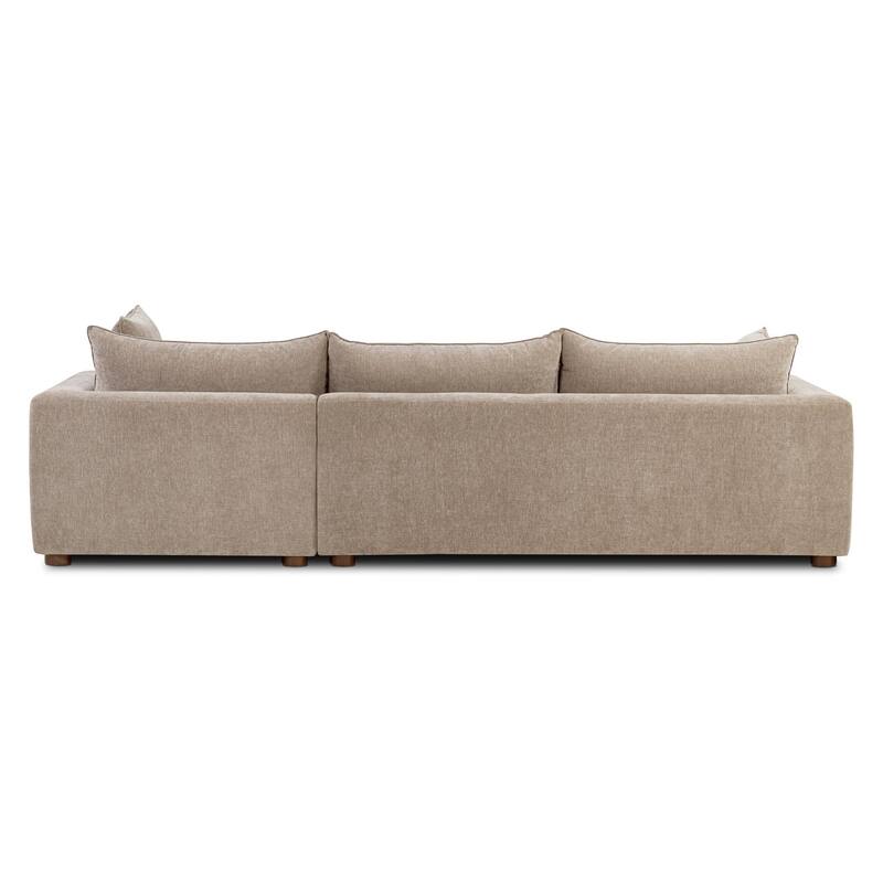 Poly & Bark Milo Sectional with Storage in Taupe Brown