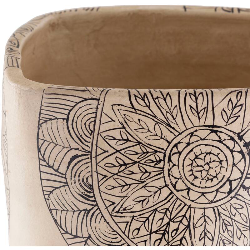 Artistic Weavers Gene Terracotta Mandala Indoor Planter