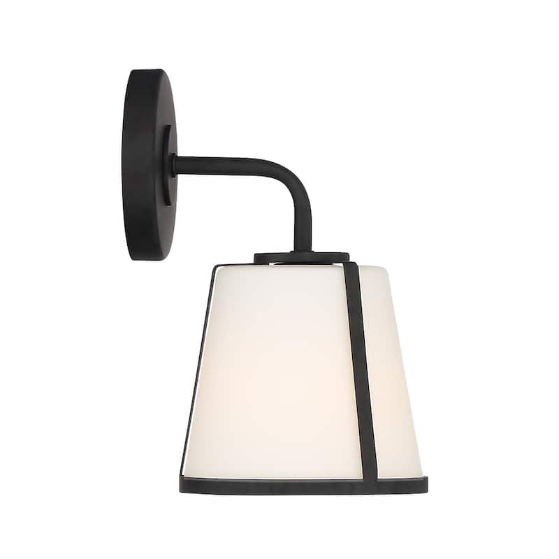 Fulton 1 Light Black Wall Mount - 6.25'' W x 10.25'' H x 7.25'' D