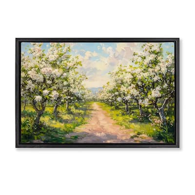 Stupell Path Through Flowering Trees Framed Floater Canvas Wall Art Design By LSR Creative Studio