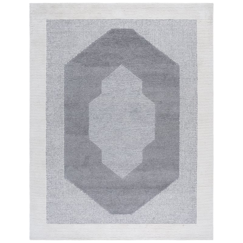 SAFAVIEH Handmade Renewal Darshana Rug - 8' x 10' - Dark Grey/Ivory