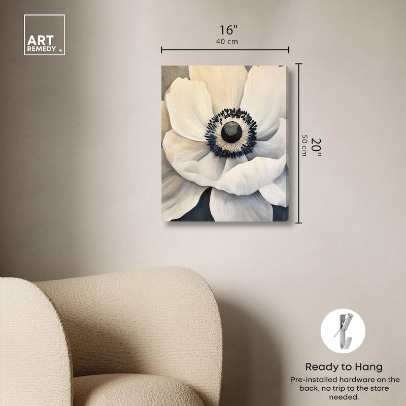 Heart of the Anemone Canvas by Art Remedy, Gallery Wrapped