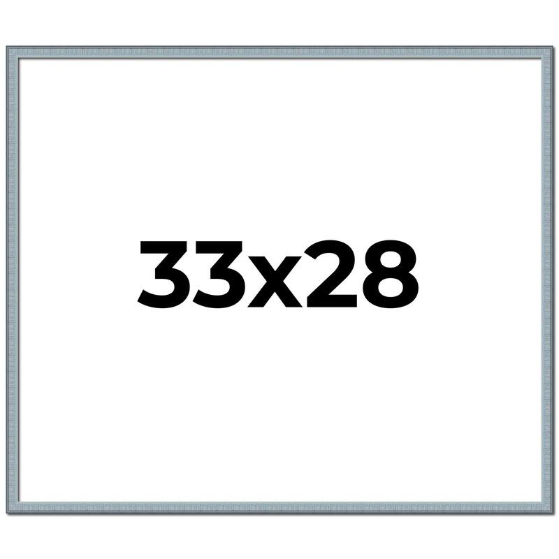 33x28 Frame Rustic Sky Blue Solid Wood Picture Frame | 0.75 Inch