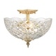 preview thumbnail 3 of 12, Milton 2 Light Olde Brass Semi Flush Mount - 10'' W x 10'' H