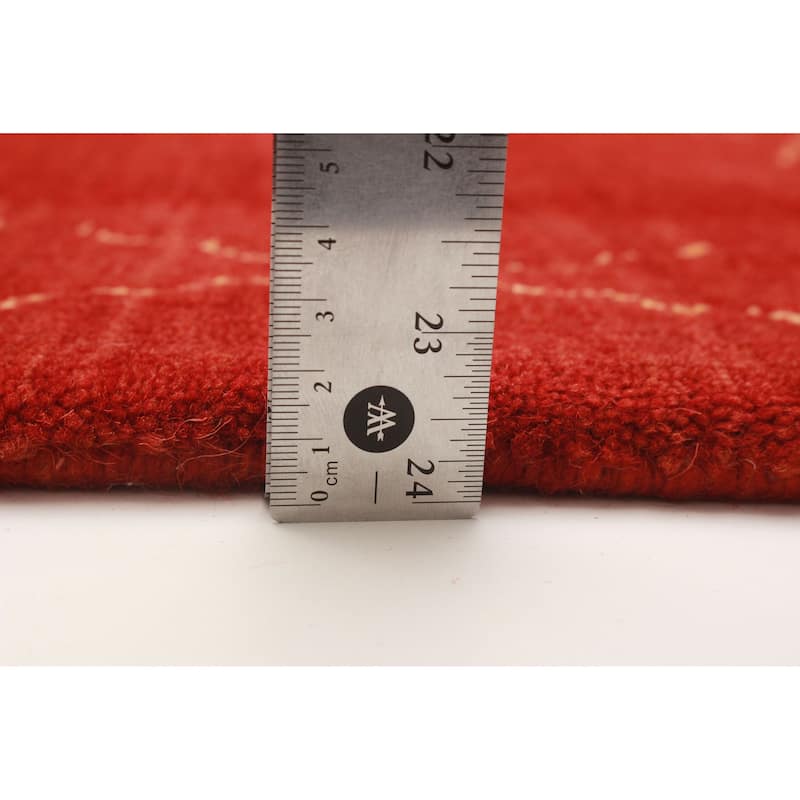 Kashkuli Gabbeh Red Rug 4'9" x 6'7" - 4'9 x 6'7