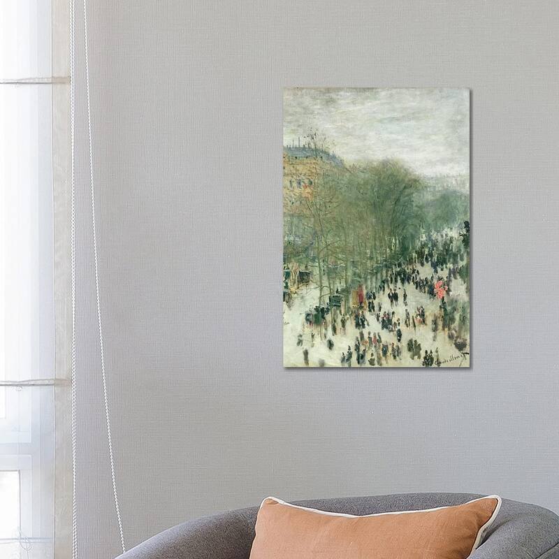 iCanvas "Boulevard des Capucines, 1873-4 " by Claude Monet Canvas Print - 26x18x1.5