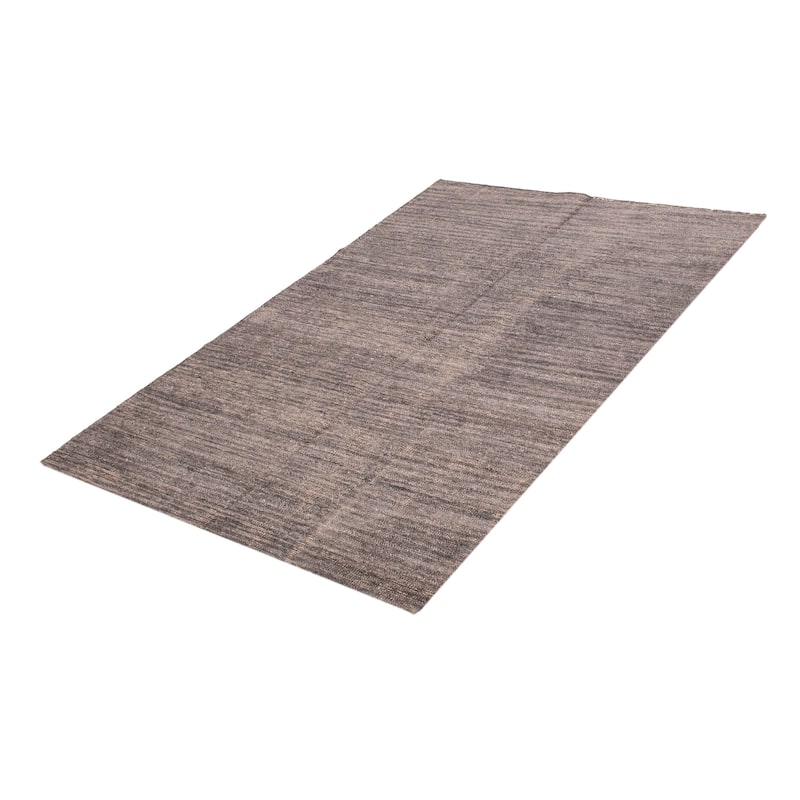 ECARPETGALLERY Hand-knotted Loreto Grey Silk Rug - 5'8 x 8'11