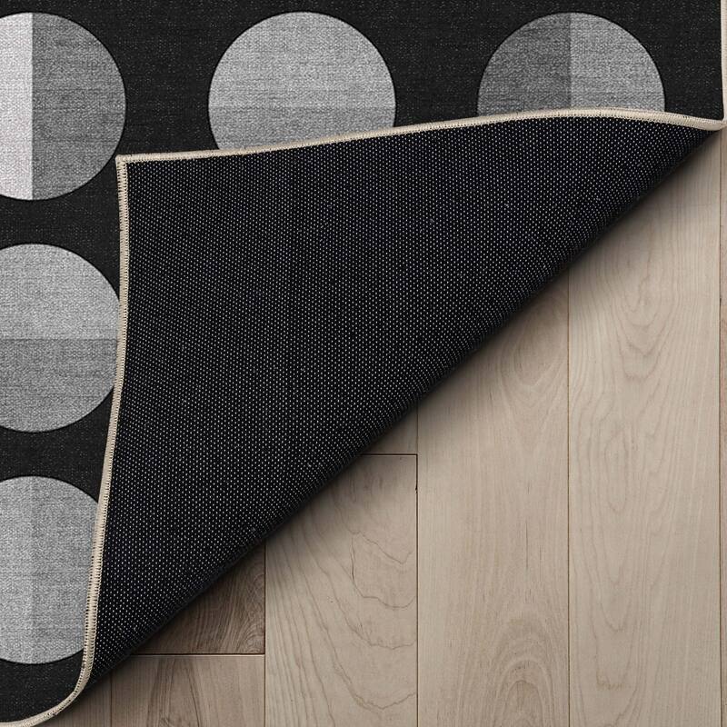 Well Woven Apollo Split Dot Mid-Century Modern Flat-Weave Area Rug