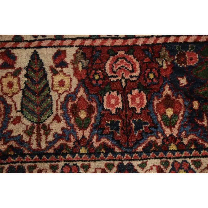 Hand Knotted Oriental 100% Wool Carpet Traditional Floral Multi-Colored Bakhtiari Area Rug - 12' 7'' X 8' 7''
