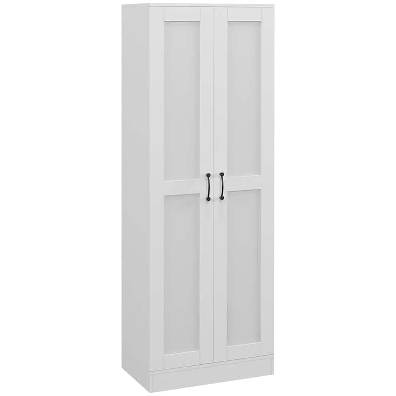 69" Tall Pantry Cupboard Cabinet w/ Soft Close Doors, Movable Shelves