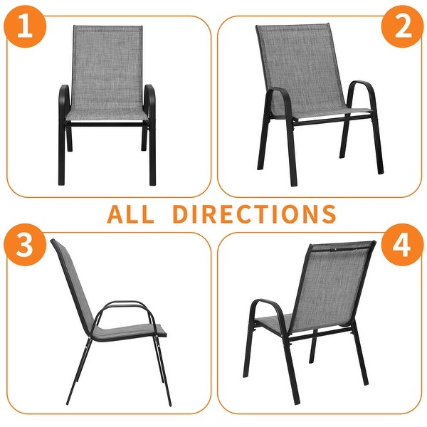 stackable steel sling chair