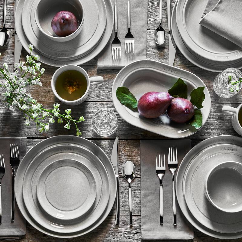 STAUB Ceramic Dinnerware 4-pc 9-inch Salad Plate Set