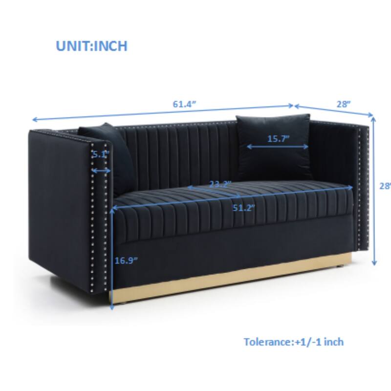 Contemporary Vertical Channel Tufted Velvet Sofa, a Stylish and Comfortable Seating Option for Modern Living Spaces.