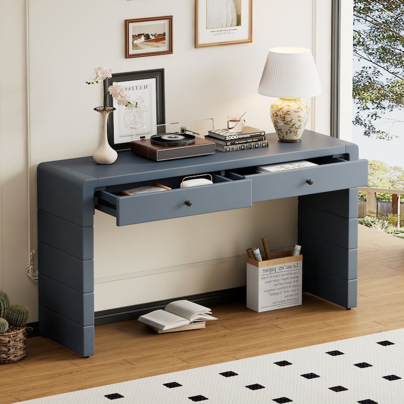 Curved Console Table with Storage