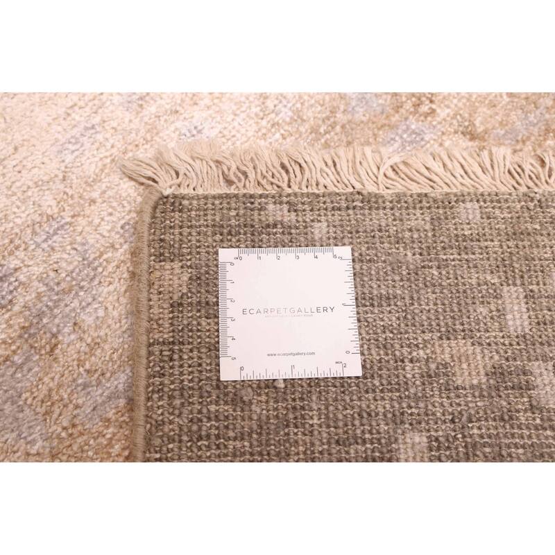 ECARPETGALLERY Hand-knotted Legacy Tan Silk Rug - 6'3 x 9'8