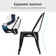 preview thumbnail 19 of 21, Set of 4 Dining Side Chair Stackable Bistro Cafe Metal Stool GunBlack - See details