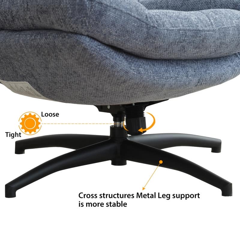 Swivel Accent Chair with Ottoman Rocker Chairs Ottoman Set Rocking Glider Lounge Reading Chair Footrest for Living Room Green