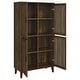preview thumbnail 3 of 7, Elouise 4-Door Engineered Wood Tall Accent Cabinet Dark Pine