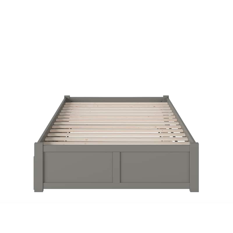 AFI Concord Full Platform Bed with Footboard & Full Trundle