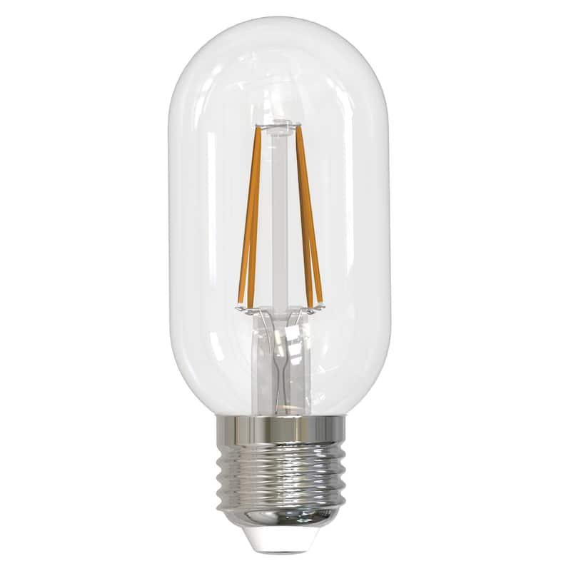 Bulbrite Pack of (4) 5 Watt Dimmable Clear Filament T14 Medium (E26) LED Bulb - 450 Lumens, 3000K, and 90 CRI - 5 Watt