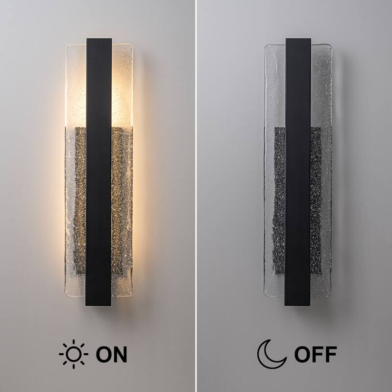23" Modern Led Wall Sconce with Bulbble Glass