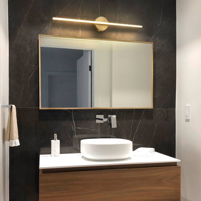 Modern 1-Light Dimmable LED Linear Bathroom Vanity Light - 30.7" W × 2.2"D X 4.7" H