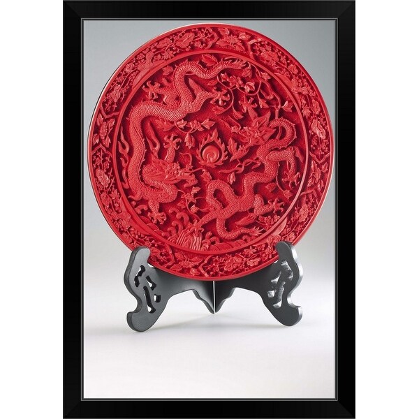 "Traditional Chinese carving" Black Framed Print