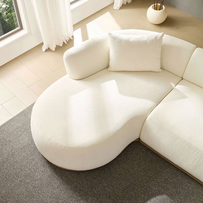 134.63" Oversize Cloud Sectional Couch with L-Shape Chaise, Modern Upholstered Sofa with Deep Seat for Living Room