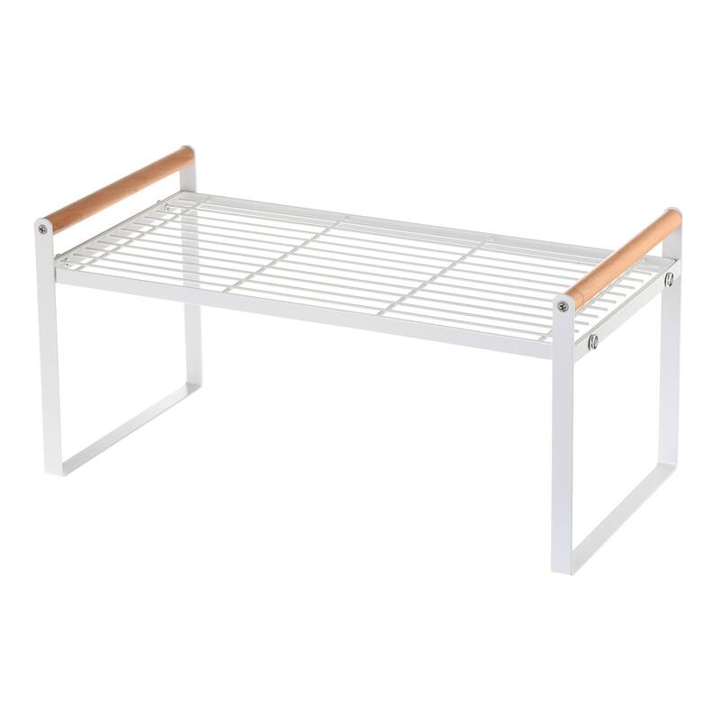 Kitchen Countertop Organizer, Stackable Spice Racks for Spice, Dish,Cup, White