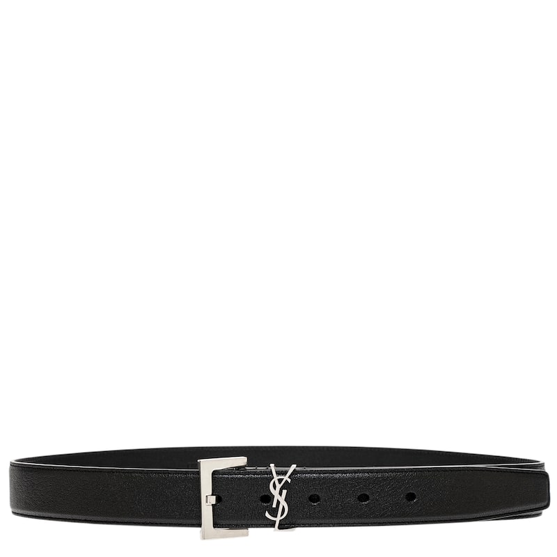 Saint Laurent Men's Cassandre Belt 1.1" Wide - 110