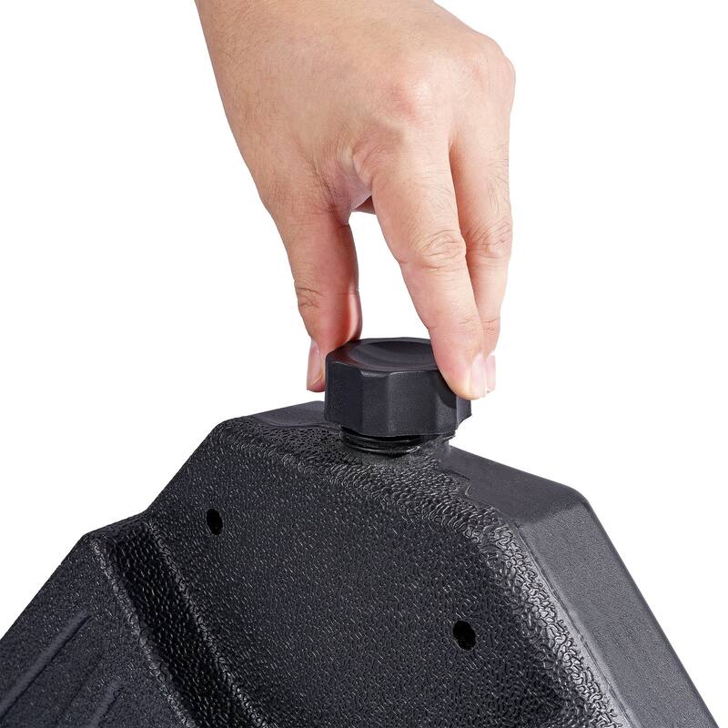 Javlergo 3-in-1 Heavy Duty Umbrella Base Stackable Sand & Water Fillable Patio Weights Portable HDPE Stand for Outdoor Umbrellas