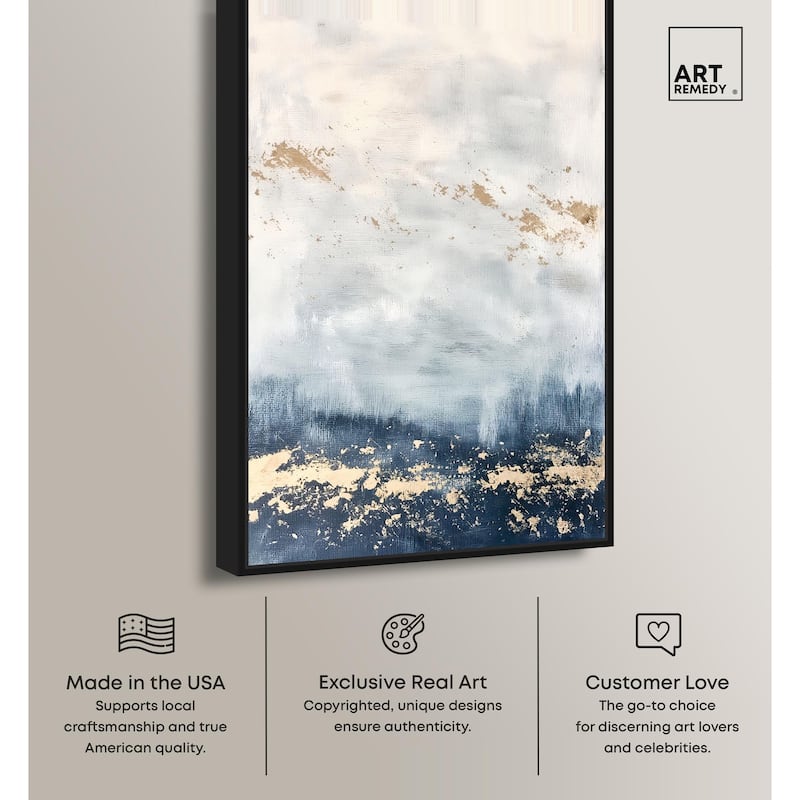 Ocean's Gold Hues II Canvas by Art Remedy
