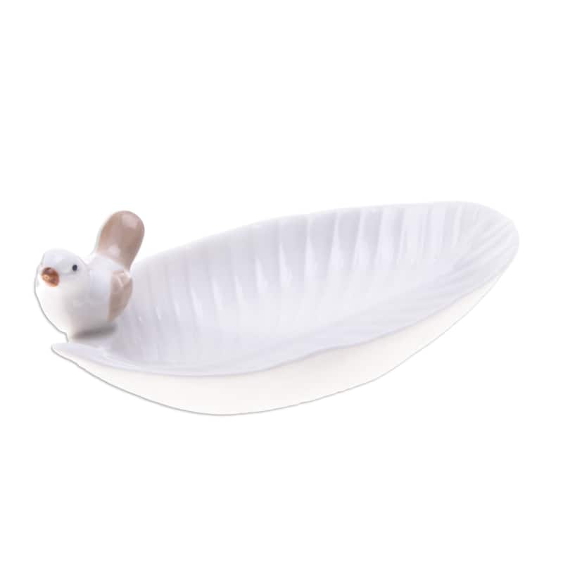 Novica Handmade Chants Of Peace Ceramic Catchall
