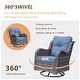 preview thumbnail 9 of 97, Gray Wicker Rattan Outdoor Patio Furniture Set Swivel Chair with Cushion