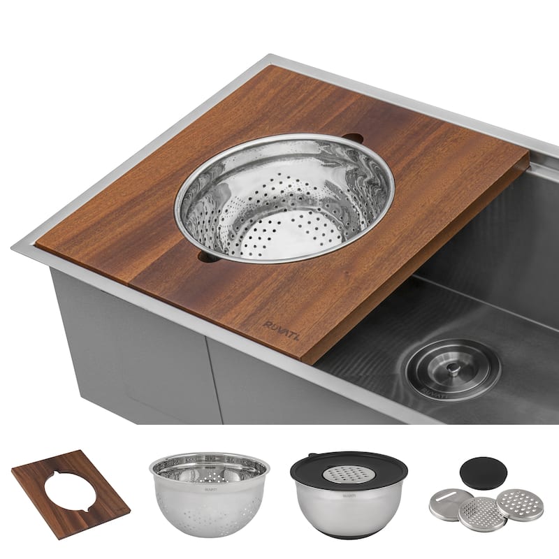 Ruvati 45" Workstation Ledge Undermount Single Bowl Kitchen Sink - 45" x 19"