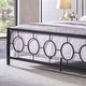 preview thumbnail 18 of 18, Francoise Modern Iron King Bed by Christopher Knight Home