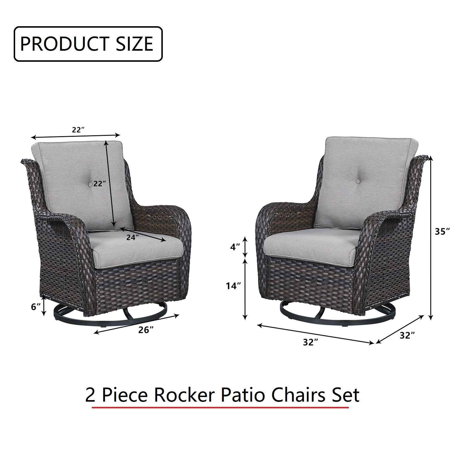 Oakmont all weather wicker 3 piece glider store set
