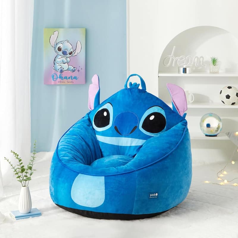 Disney Stitch Kids Foam Filled Bean Bag Chair