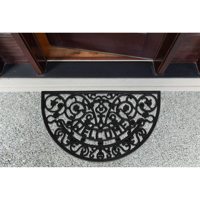 DII Scroll Pin Rubber Doormat