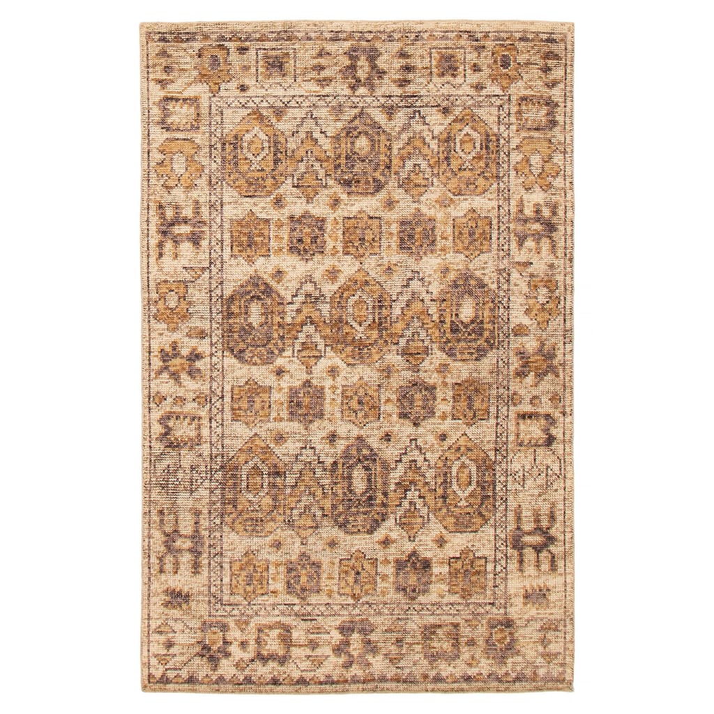 ECARPETGALLERY Hand-knotted Jules Serapi Ivory Wool Rug - 5'0 x 8'2