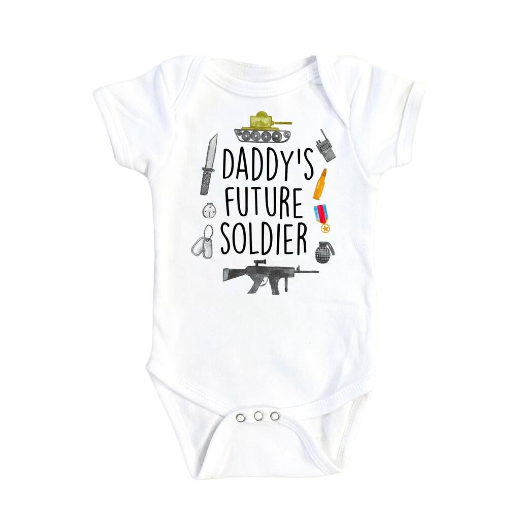 Future Soldier - Baby Boy Girl Clothes Infant Bodysuit Funny Cute Newborn
