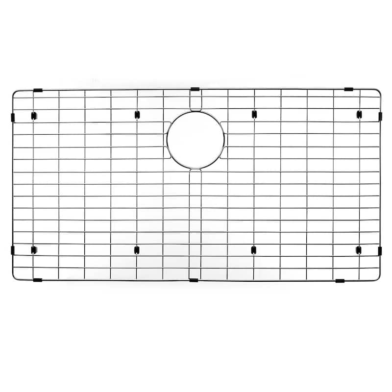 Houzer Wirecraft 33-1/4" L x 17-1/4" W Stainless Steel Basin Rack with - Stainless Steel