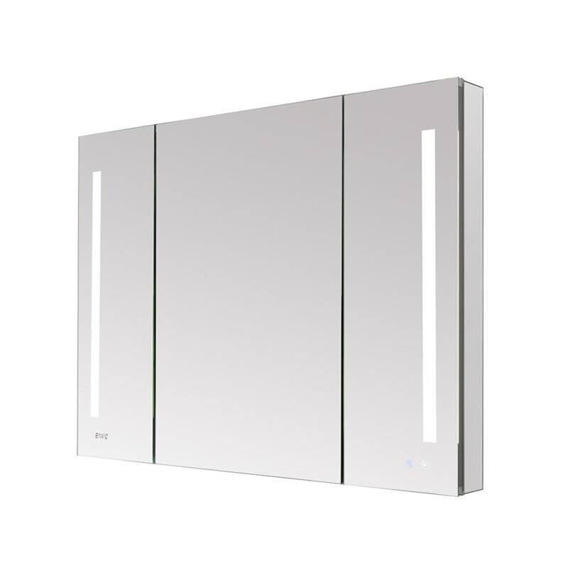 AQUADOM Signature Royale 40W LED Medicine Cabinet Defogger, 3X LED Vertically Adjustable Magnifying Mirror, Electrical Outlets