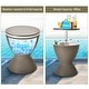 preview thumbnail 19 of 21, Gymax 8-Gal Patio Ice Cooler Bucket Cool Bar Side Table w/ Retractable - 19'' x 22.5''