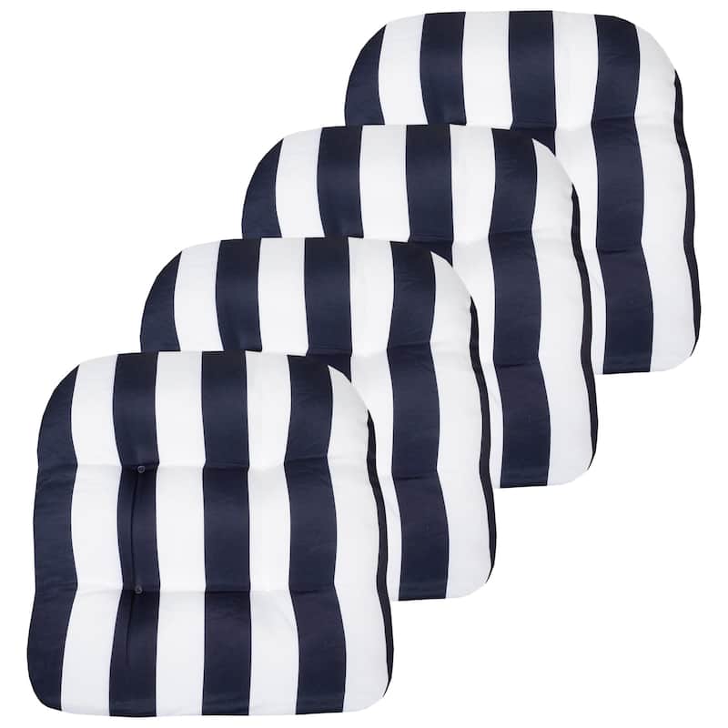 Havana Striped Tufted Patio Seat Cushion Sets