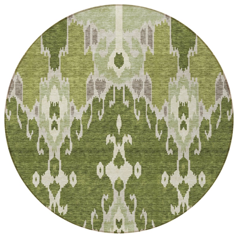 HomeRoots Ikat Transitional Rectangle Outdoor Rug