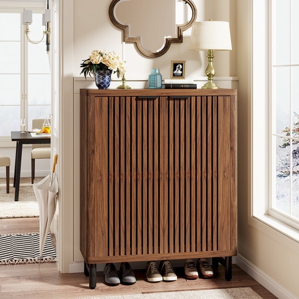 Brown shoe storage sale