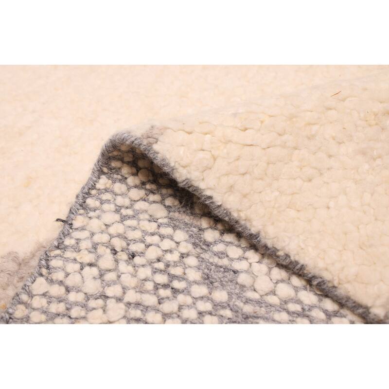 ECARPETGALLERY Hand-knotted Looma Cream Wool Rug - 7'10 x 10'3