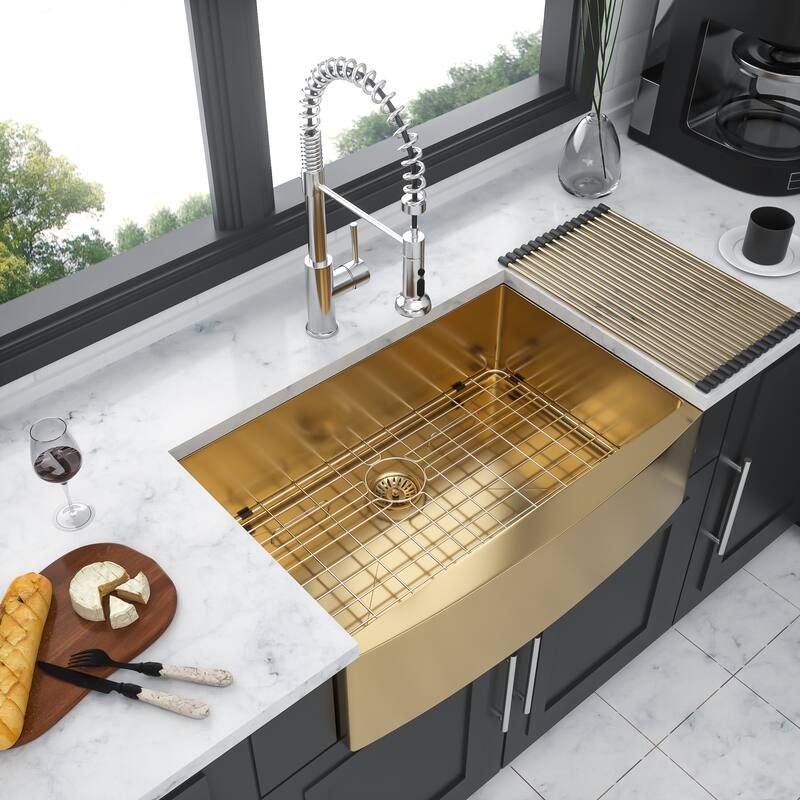 Farmhouse 16 Gauge Single Bowl Stainless Steel Kitchen Sink